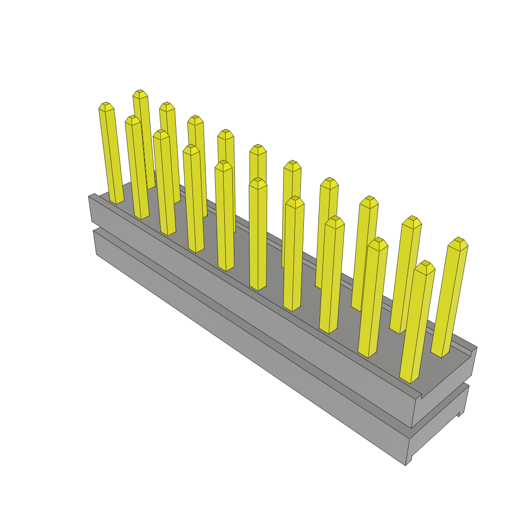Samtec-TW-10-02-L-D-140-040 Embases de raccordement et réceptacles PCB Conn Board Stacker HDR 20 POS 2mm Solder ST Top Entry Thru-Hole Bulk