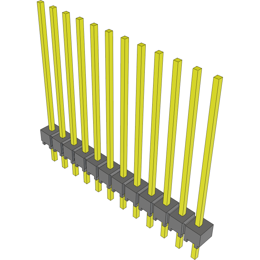 Samtec-MTSW-112-12-T-S-800 连接器插头及 PCB 插座 Conn Unshrouded Header HDR 12 POS 2.54mm Solder ST Top Entry Thru-Hole Bulk