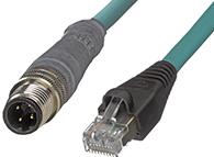 Molex-1201080404 Andere Kabelbaugruppen M12 4P(D) MM ST/RJ45 5M SHLD TPE TEAL