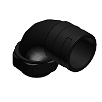 Thomas & Betts-NSBV-M253-11 Kabelzubehör SB 90 degree Curved Elbow, Metric, Metal, Swivel M25x1.5 Thread