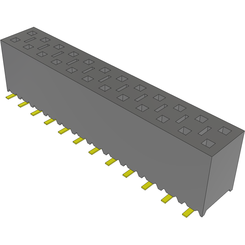 Samtec-SSM-112-L-DV-LC Steckverbinderleisten und Leiterplattenbuchsen Conn Socket Strip SKT 24 POS 2.54mm Solder ST Top Entry SMD Tube