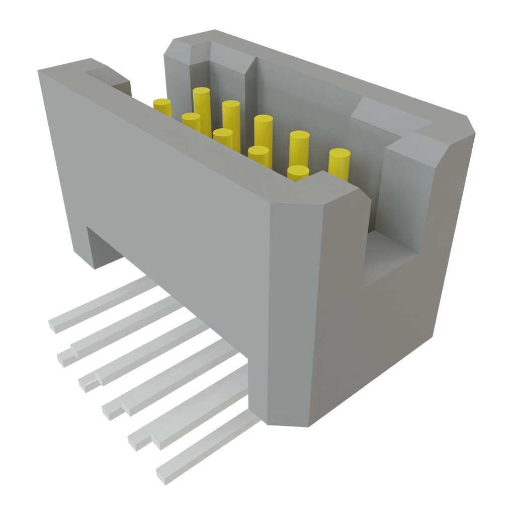 Samtec-TFML-105-01-L-D-RA Embases de raccordement et réceptacles PCB Conn Shrouded Header (4 Sides) HDR 10 POS 1.27mm Solder RA Side Entry Thru-Hole TIGER EYE™ Tube