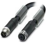 PHOENIX CONTACT-1012044 null Cable Assembly Circular, 4-position, PUR halogen-free, black-gray RAL 7021, Plug straight M12