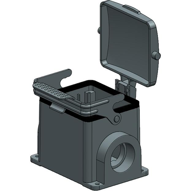 Molex-936014359 Schrumpfbalgenadapter Housing 90° 32 Shell Size Polyester Powder Die Cast Aluminum GWconnect®