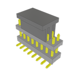 Conn Board Stacker HDR 16 POS 2mm Solder ST Top Entry SMD T/R