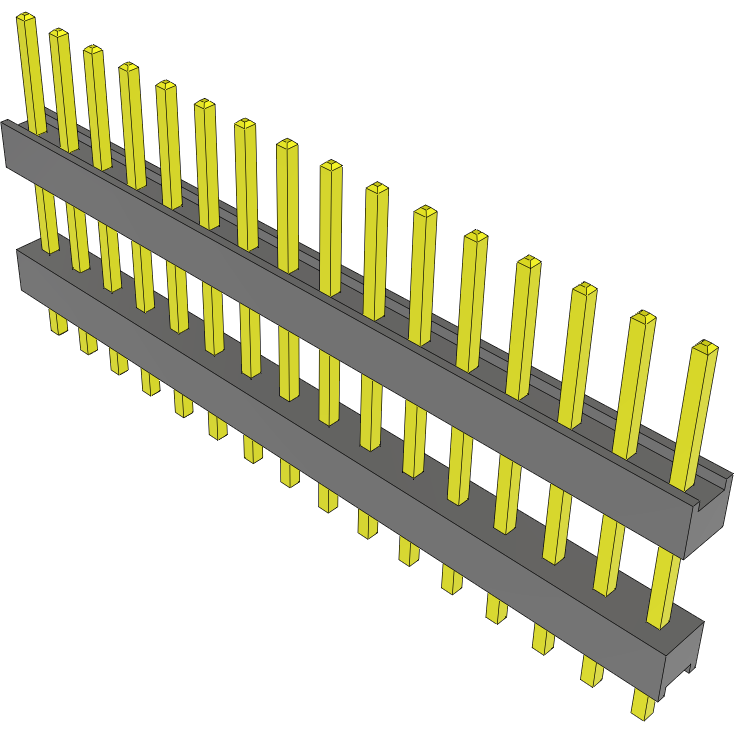 Samtec-DW-16-09-F-S-393 Piastre connettori e prese PCB Conn Board Stacker HDR 16 POS 2.54mm Solder ST Top Entry Thru-Hole Bulk