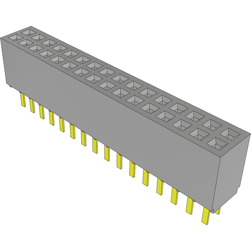 Samtec-SFMC-116-03-S-D Connector Headers and PCB Receptacles Conn Socket Strip SKT 32 POS 1.27mm Solder ST Top Entry Thru-Hole TIGER EYE™ Tube