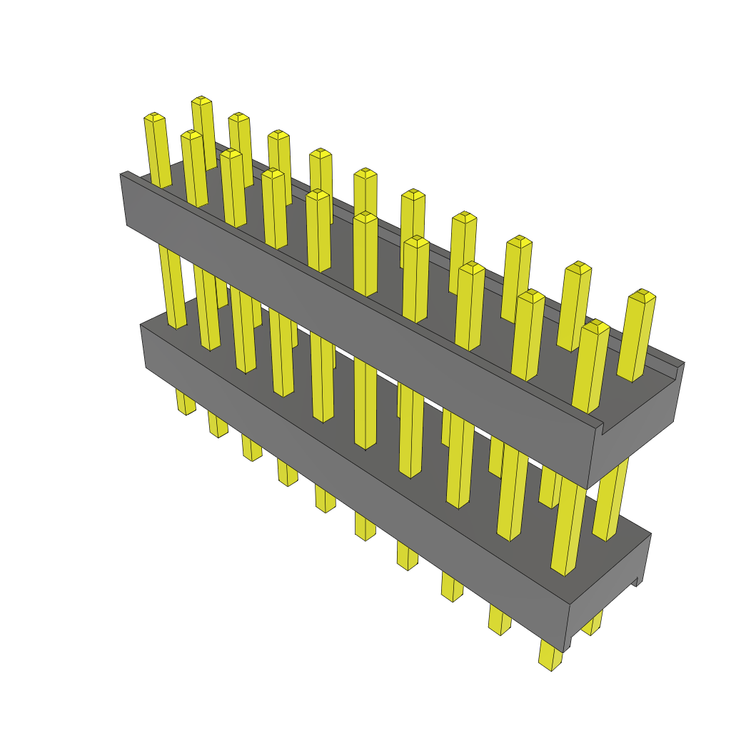 Samtec-ZW-10-15-L-D-410-110 Steckverbinderleisten und Leiterplattenbuchsen Conn Board Stacker HDR 20 POS 2.54mm Solder ST Top Entry Thru-Hole Bulk