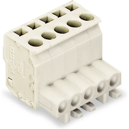 WAGO-722-105/026-000 Blocchi terminali connettore Conn PC Terminal Block F 5 POS 5mm Spring Clamp RA Cable Mount 15A Box