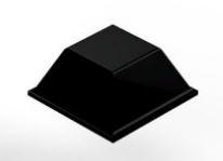 3M-SJ5518 null Bumpon Square 0.5L X 0.5W X 0.230 Thick Inch, Black With Adhesive