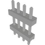 Conn Board Stacker HDR 4 POS 2mm Solder ST Thru-Hole Bulk