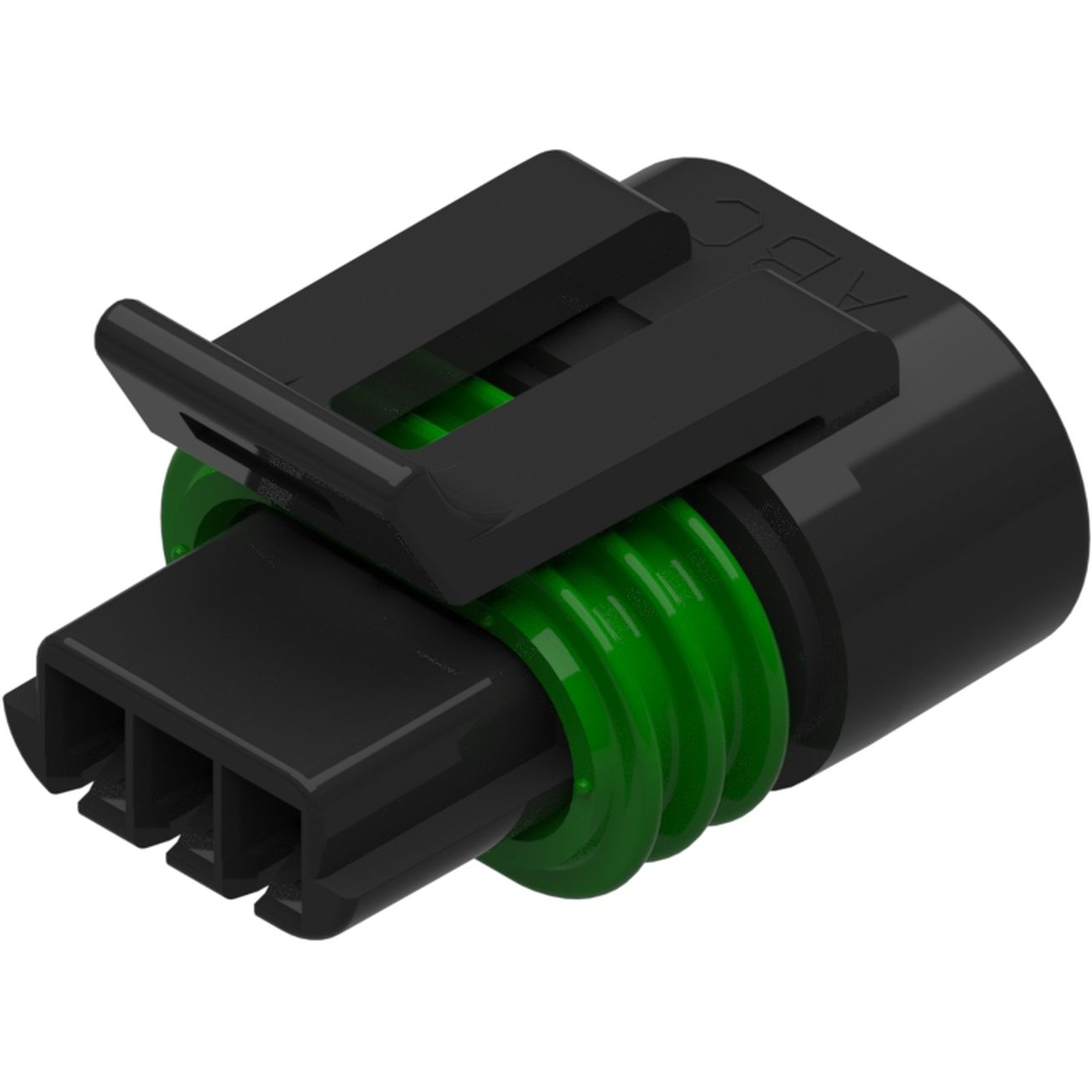 Delphi-12162182-B Einzeladersteckverbinder, Gehäuse Conn Housing RCP 3 POS Crimp ST Cable Mount Black