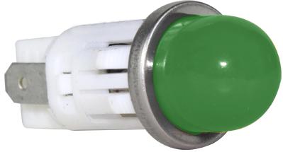 Visual Communications-1090QA5-28V Panel Mount Indicators Panel Mount Indicator Round 0.5" INC 28V Tab Green