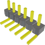 Conn Unshrouded Header HDR 6 POS 2.54mm Solder RA Side Entry Thru-Hole Bulk