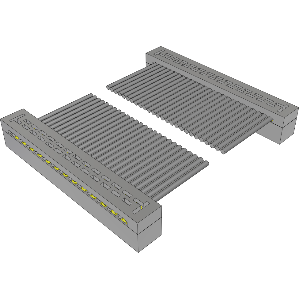 Samtec-TCSD-13-D-13.00-01-F-N Flachband Kabelbaugruppen Cable Assembly 0.33m 28AWG 1mm 26 to 26 POS IDC Connector to IDC Connector F-F TIGER EYE™ Bulk