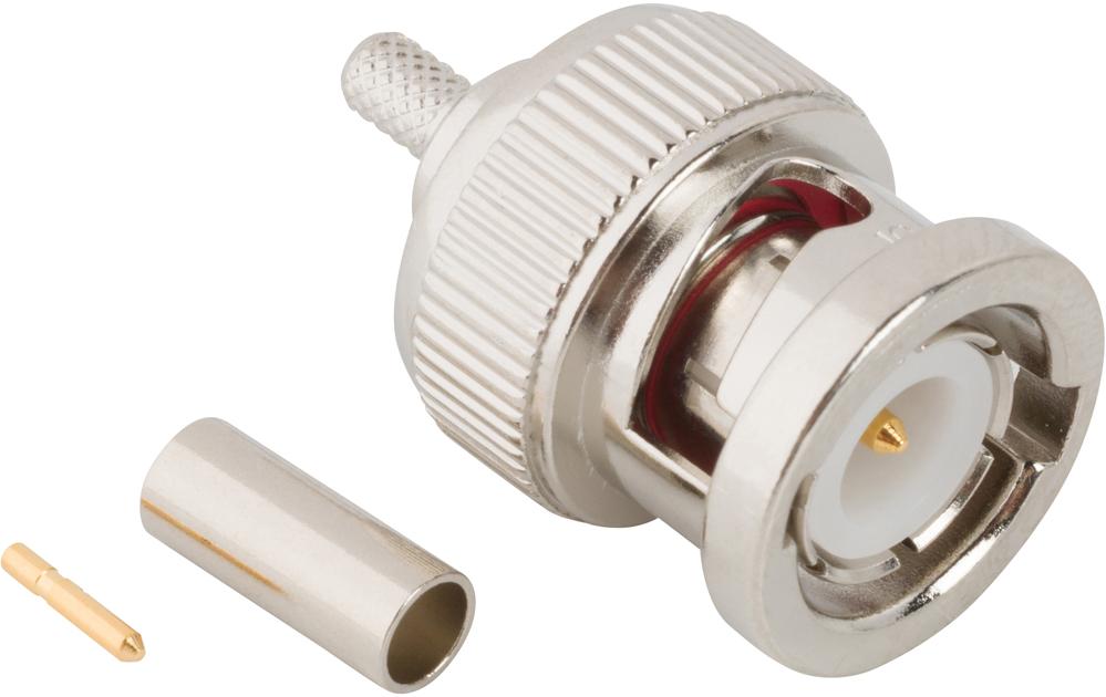 Amphenol RF-112136 RF-Steckverbinder Conn BNC 0Hz to 4GHz 50Ohm Crimp ST Cable Mount PL Gold