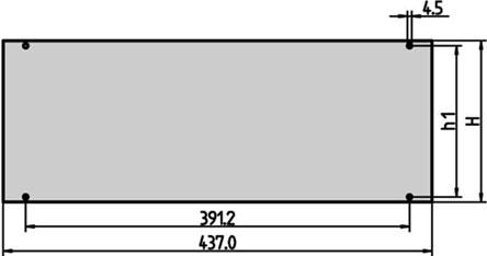Schroff GmbH-30828-055 null Front Panel, AL, 2.5mm, Anodised, Cut Edges Untreated