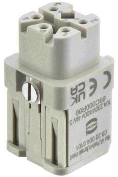 HARTING-09200045101 Steckverbinder Han 4A Push-In, female insert