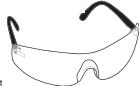 3M-174 Personal Protective Equipment Protective Eyewear, Black Frame, Clear Lens