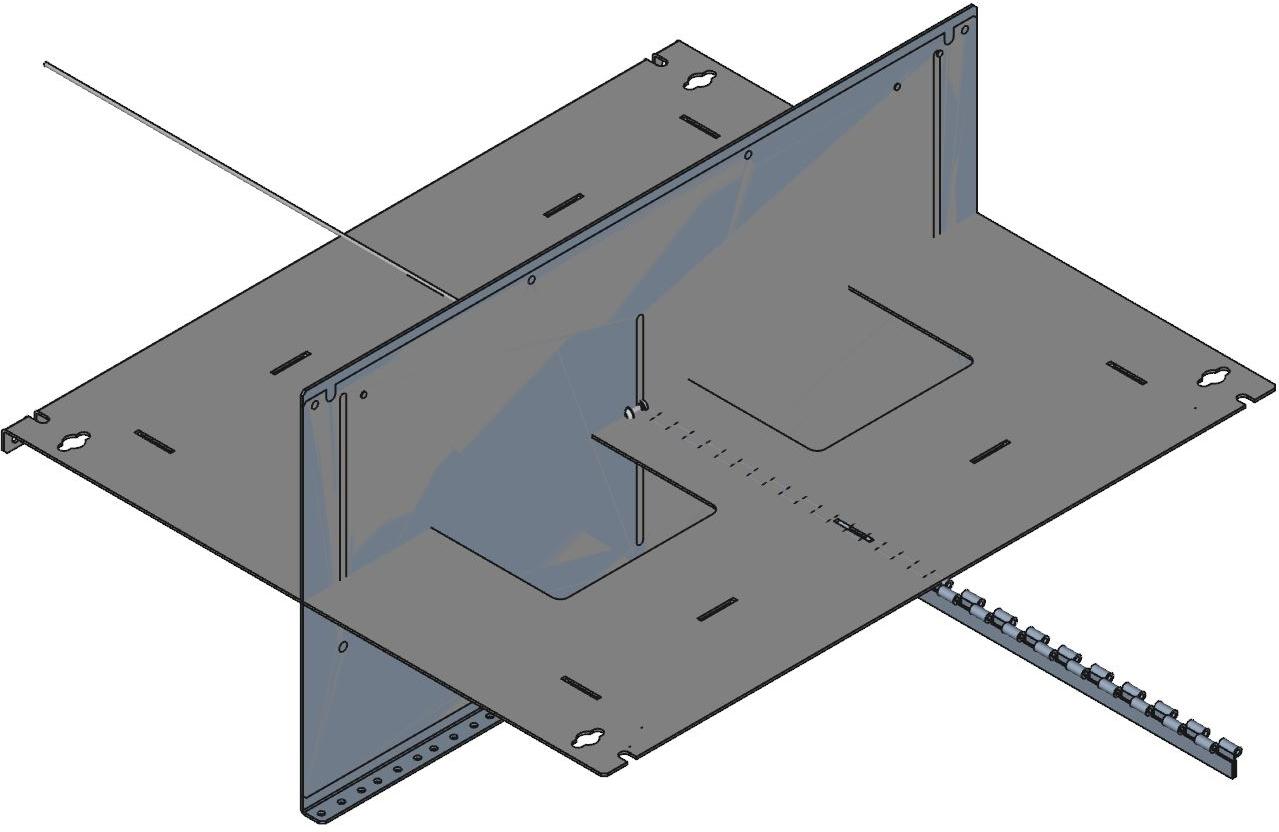 Hammond Manufacturing-APB19021BK1 null Adjustable Wall Bracket, Steel, Black, 19.39In Length, 12In Depth, 20.98In Height