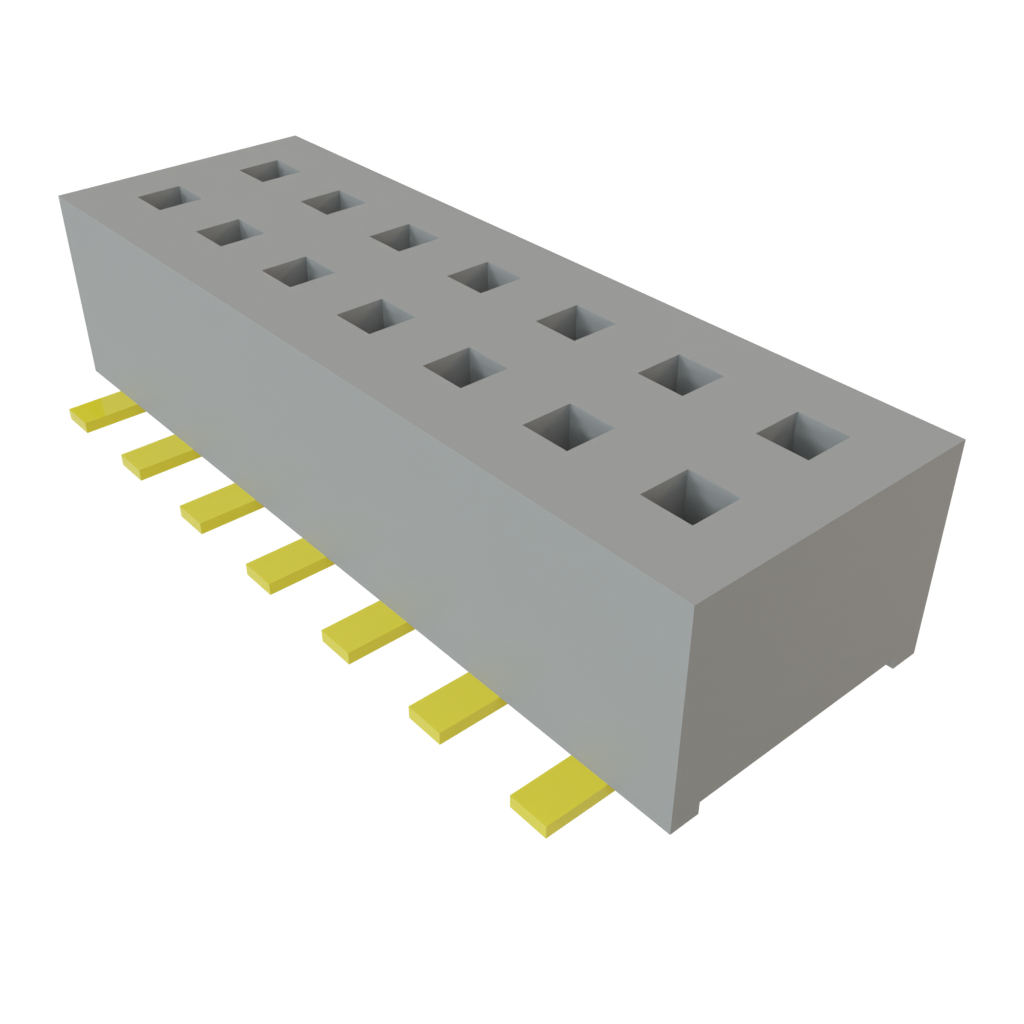 Samtec-CLP-107-02-G-D-TR Connector Headers and PCB Receptacles Conn Socket Strip SKT 14 POS 1.27mm Solder ST Top Entry SMD TIGER CLAW™ T/R