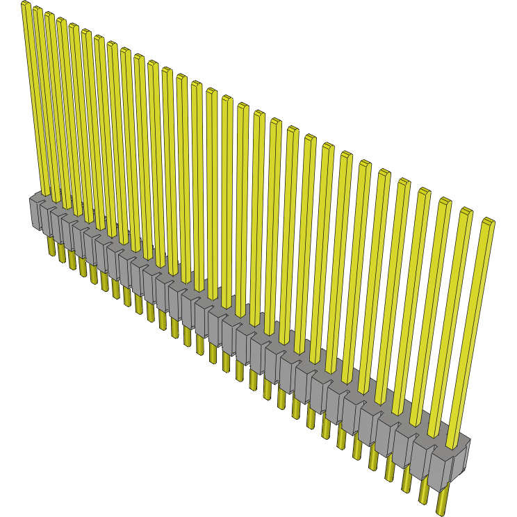 Samtec-HTMS-130-60-L-S Cabezales del conector y receptáculos PCB Conn Unshrouded Header HDR 30 POS 1.27mm Solder ST Top Entry Thru-Hole Tube