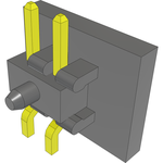 Conn Unshrouded Header HDR 2 POS 2mm Solder RA Side Entry SMD Bulk