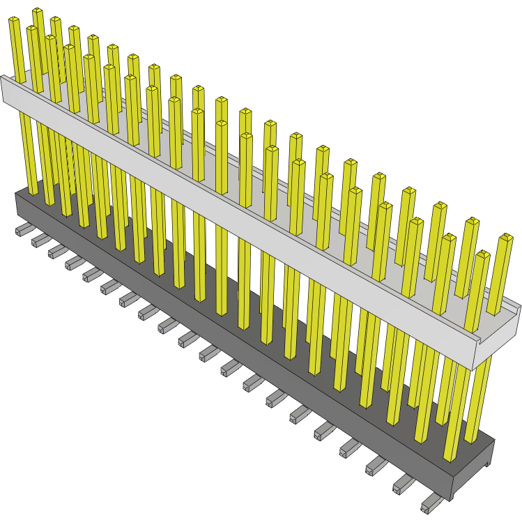 Samtec-HW-20-11-S-D-640-SM Piastre connettori e prese PCB Conn Board Stacker HDR 40 POS 2.54mm Solder ST Top Entry SMD Tube