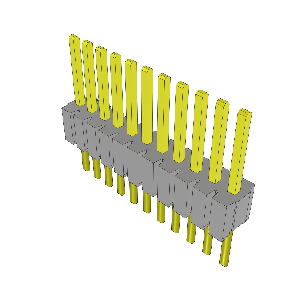Samtec-HTMS-111-51-G-S Connector Headers and PCB Receptacles Conn Unshrouded Header HDR 11 POS 1.27mm Solder ST Top Entry Thru-Hole Tube