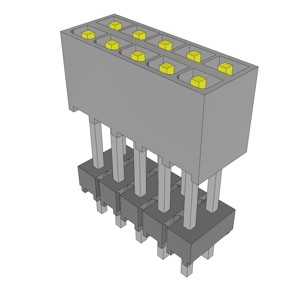 Samtec-IPT1-105-05-L-D Steckverbinderleisten und Leiterplattenbuchsen Conn Wire to Board HDR 10 POS 2.54mm Solder ST Top Entry Thru-Hole Mini Mate® Tube