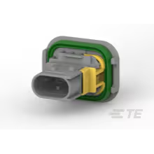 TE Connectivity-2-1703841-1 分立接线罩连接器 Conn Housing PL 2 POS 6mm Crimp ST Panel Mount Gray Box