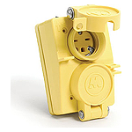 Conn Power RCP 4Power/2Ground POS ST Panel Mount 6 Terminal 2 Port Watertite®