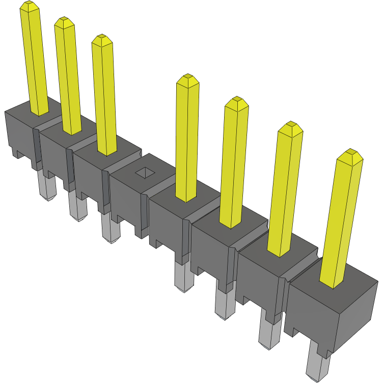 Samtec-HTSW-108-23-L-S-005 Cabezales del conector y receptáculos PCB Conn Unshrouded Header HDR 8 POS 2.54mm Solder ST Top Entry Thru-Hole Bulk