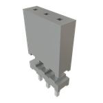 Conn Elevated Socket SKT 3 POS 2mm Solder ST Top Entry Thru-Hole Layer