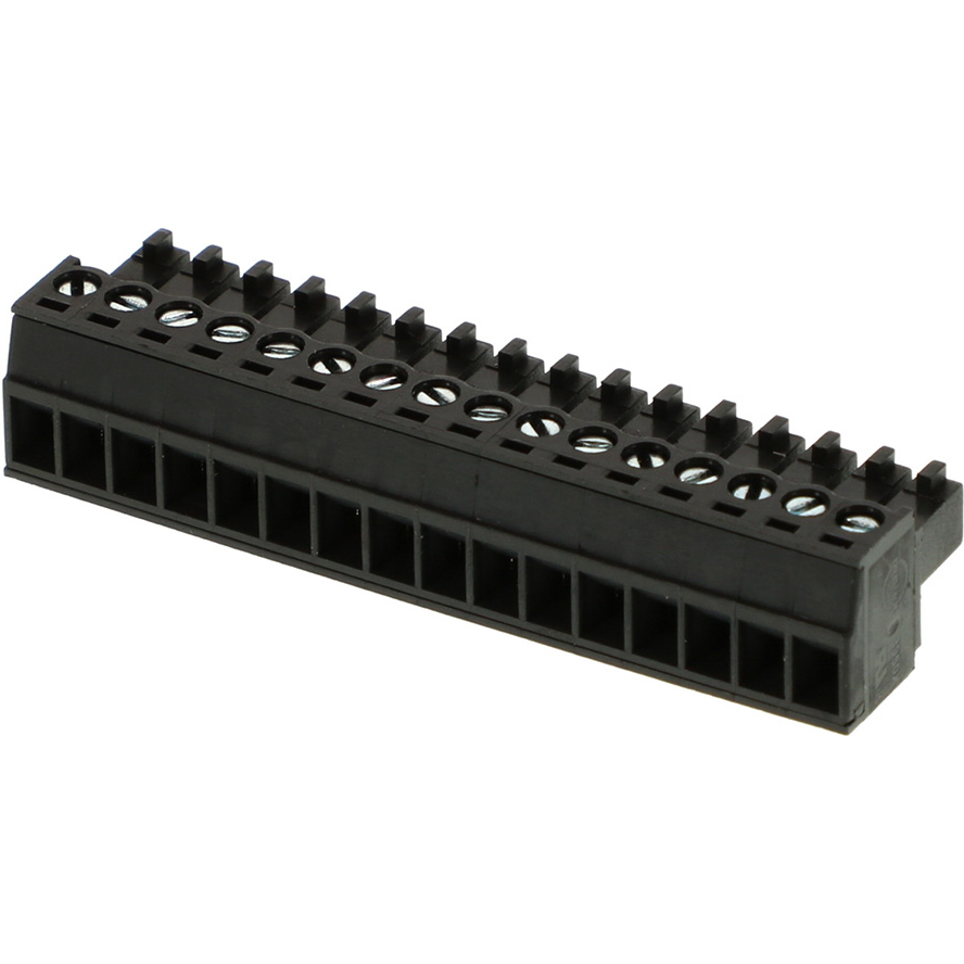 Molex-39500-0016 Blocchi terminali connettore Conn PC Terminal Block F 16 POS 3.5mm Screw RA Cable Mount 8A/Contact Eurostyle™
