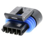 Delphi-12162188-B Einzeladersteckverbinder, Gehäuse Conn Housing RCP 4 POS Crimp ST Cable Mount Black