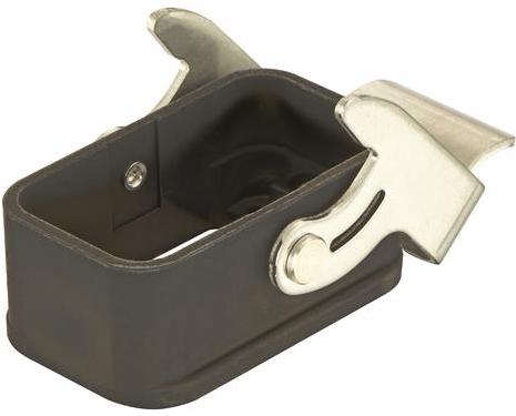 HARTING-09120080301 Schrumpfbalgenadapter Bulkhead Mount Housing 180° Chromate Zinc Die Cast Single Lock Han-Compact®