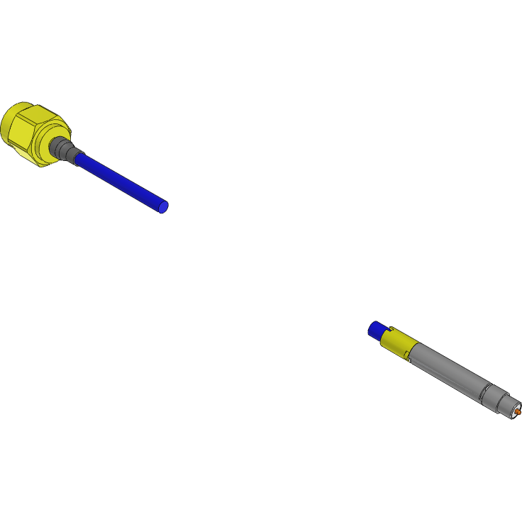 Samtec-RF25S-01SP1-SCC41-0500 Kabelbaugruppen Koaxial Cable Assembly Microwave Coaxial 0.5m 25AWG SMA to PRB2 PL-PL Bulls Eye® Bag