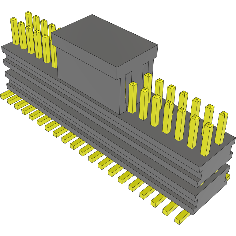 Samtec-AW-20-03-G-D-145-075-P 连接器插头及 PCB 插座 Conn Board Stacker HDR 40 POS 0.8mm Solder ST SMD Tube