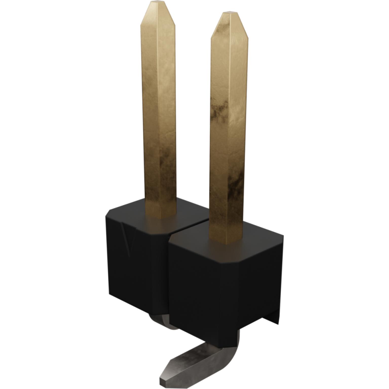 Molex-878980204 Steckverbinderleisten und Leiterplattenbuchsen Conn Unshrouded Header HDR 2 POS 2.54mm Solder ST Top Entry SMD C-Grid/SL Tray