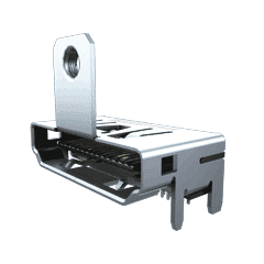 Samtec-HDMR-19-01-S-TH-PF-L Steckverbinder für Audio und Video Conn HDMI RCP 19 POS 0.5mm Solder RA Thru-Hole 19 Terminal 1 Port Tray
