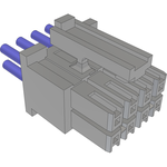Samtec-MMSD-04-24-L-10.00-S-K Cable Assembly AC Power Cable Assembly 0.254m Power 8 POS SKT Crimp 24AWG