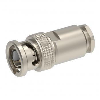 Radiall-R605006000 RF-Steckverbinder Conn BR2 0Hz to 0.5GHz 80Ohm Clamp ST Cable Mount PL Silver