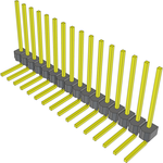 Conn Unshrouded Header HDR 16 POS 2.54mm Solder RA Side Entry Thru-Hole Bulk