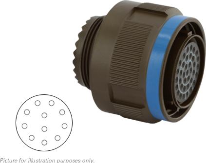 SOURIAU-D38999/26WG11BB Steckverbinder, rund Conn Circular SKT 11 POS Crimp ST Cable Mount 11 Terminal 1 Port