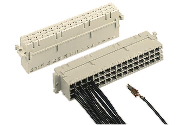 HARTING-09062483201 Face arrière de raccordement Conn DIN 41612 F 48 POS 5.08mm Crimp ST Cable Mount