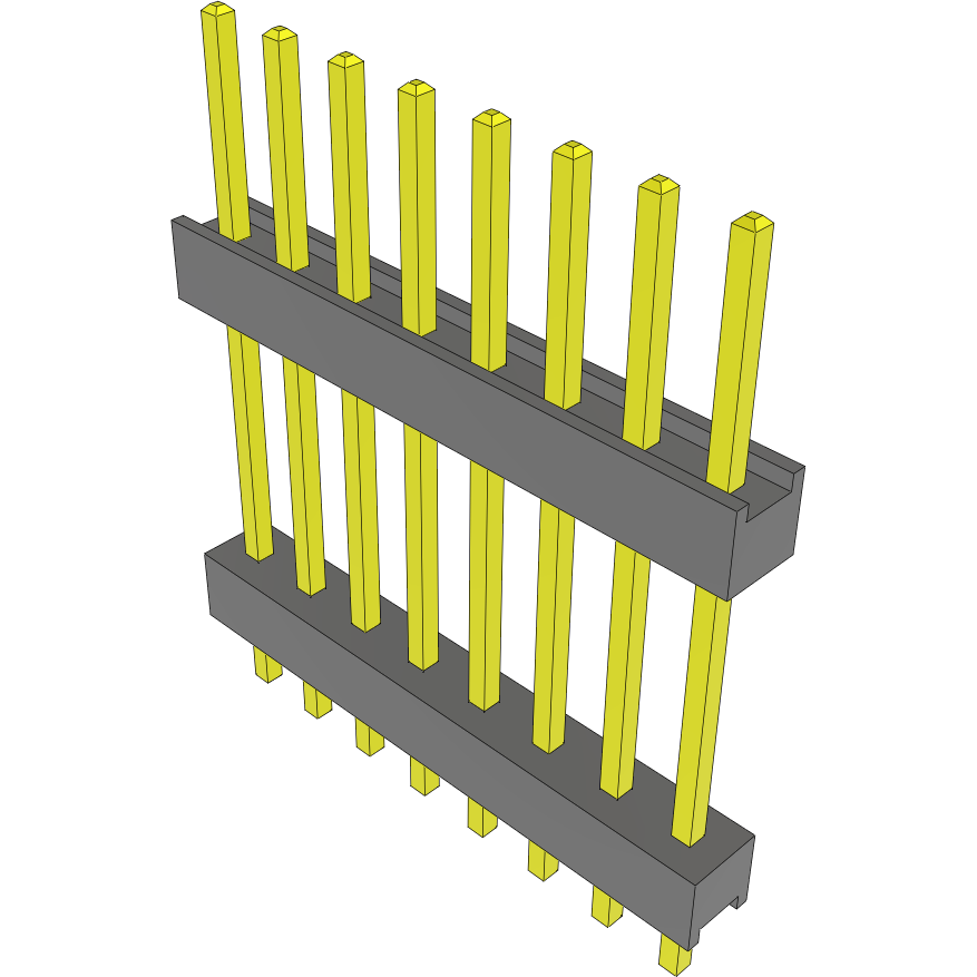 Samtec-DW-08-11-G-S-570 Piastre connettori e prese PCB Conn Board Stacker HDR 8 POS 2.54mm Solder ST Top Entry Thru-Hole Bulk