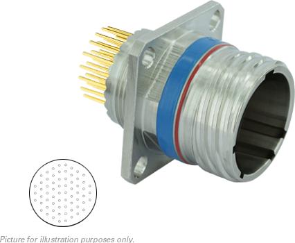 SOURIAU-8D0L19F35PN Connector Circular Conn Circular PIN 66 POS Solder ST Flange Mount 66 Terminal 1 Port