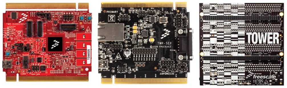 NXP Semiconductors-TWR-K40D100M-KIT Embedded System Development Boards and Kits MK40DX256VMD10 Microcontroller Tower System Kit 100MHz CPU 512KB Flash