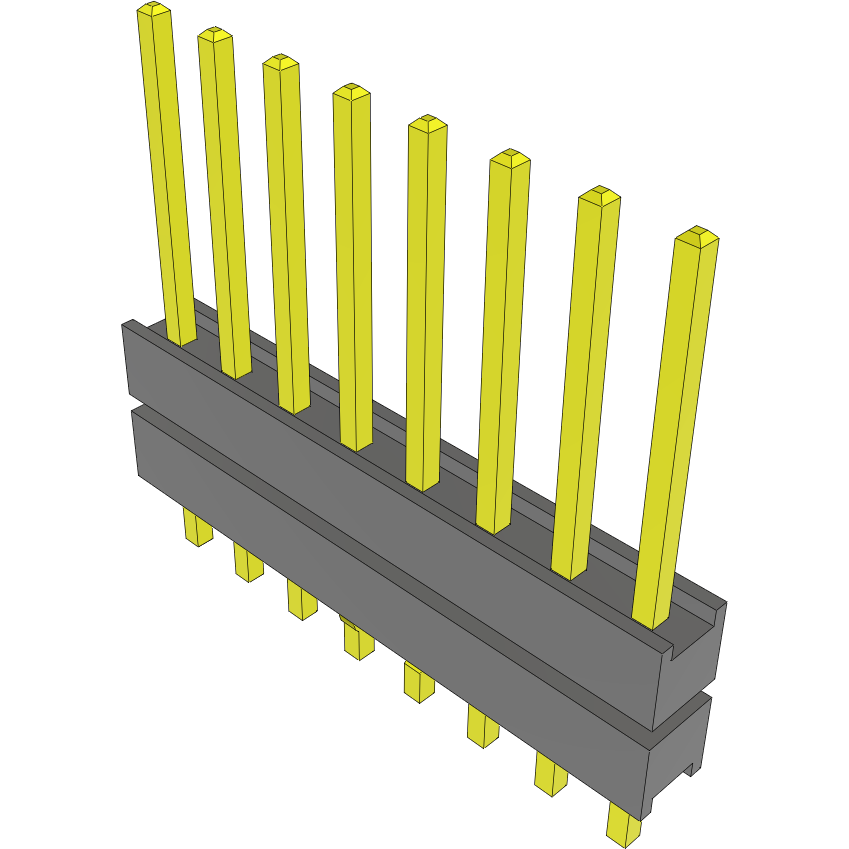 Samtec-DW-08-09-G-S-225-LL Steckverbinderleisten und Leiterplattenbuchsen Conn Board Stacker HDR 8 POS 2.54mm Solder ST Top Entry Thru-Hole Bulk